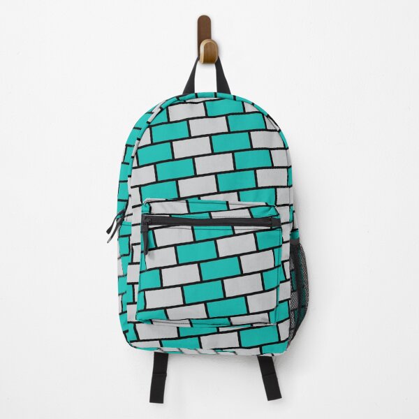 Item preview, Outlined Teal & Silver Brick Wall Incline Eternal Impressions designed and sold by Alchemy-A-La-G.