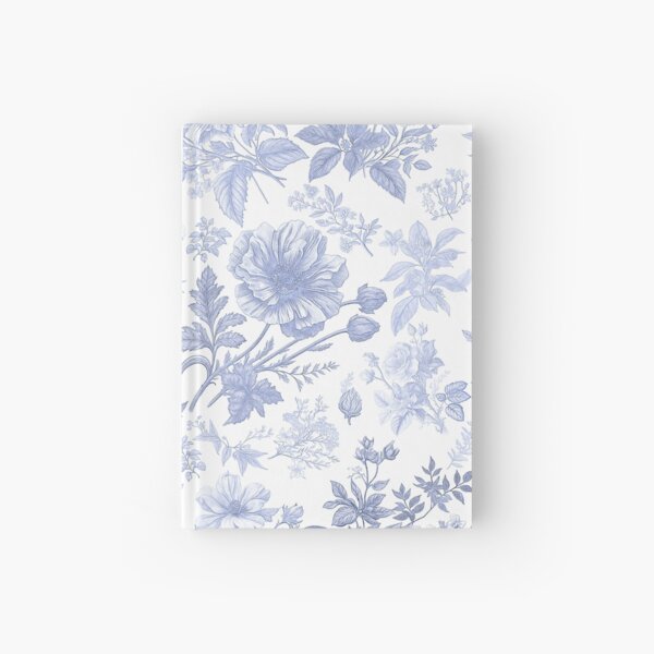 Item preview, Toile de Jouy Vintage illustrated flowers in blue designed and sold by NoaaDesign.