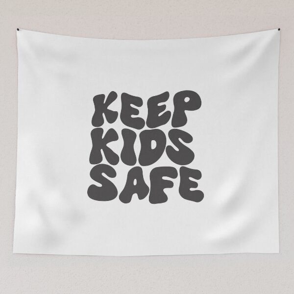 Item preview, Keep Kids Safe Groovy Black and White designed and sold by Pink Ribbon.