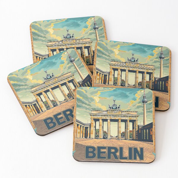 Item preview, A Travel Print of the Brandenburg Gate in Berlin - Germany designed and sold by StudioRedKoala.