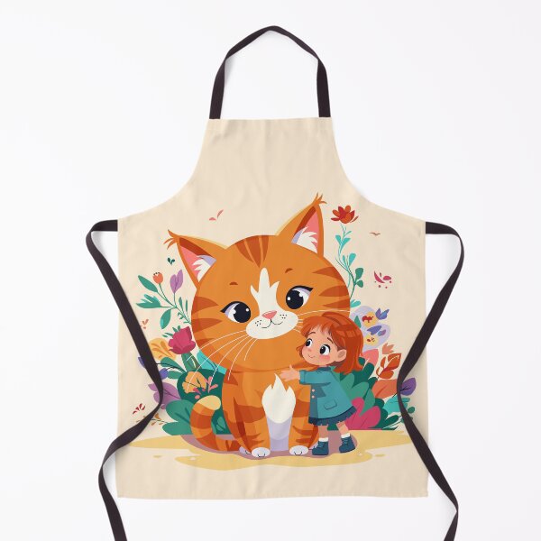 Item preview, Cute girl kid hugging cat designed and sold by kavalenkavart.