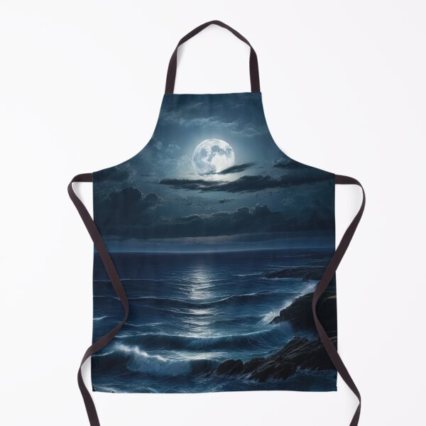 Item preview, Blue Ocean Waves in Foull Moon Light designed and sold by digoarpi.