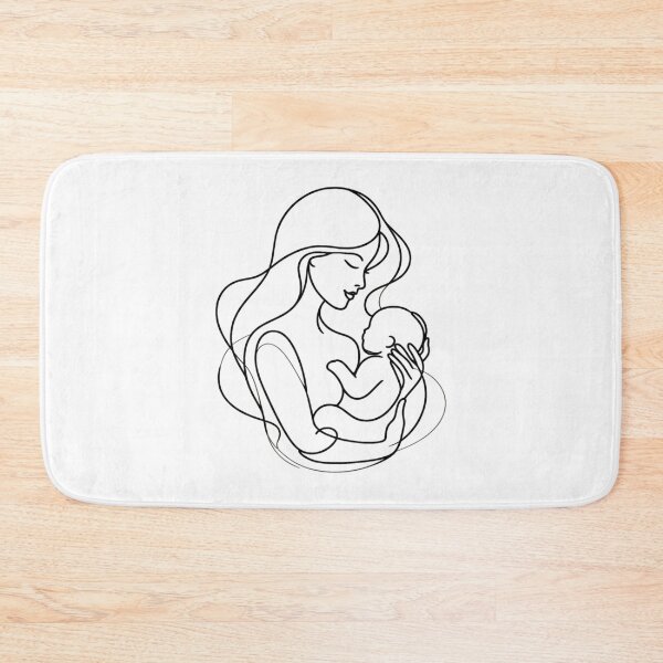 Item preview,  One Line Drawing Mother With Baby (Abstract Art) designed and sold by MusesWhispers.