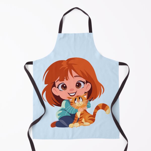 Item preview, Cute girl kid hugging cat designed and sold by kavalenkavart.