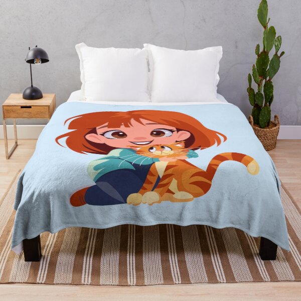 Item preview, Cute girl kid hugging cat designed and sold by kavalenkavart.