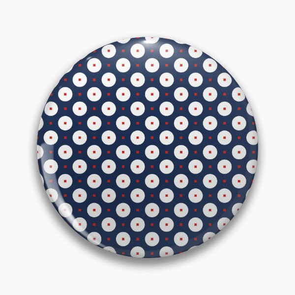 Item preview, Eternal Blue Impressions Seamless White Circles Red Squares  designed and sold by Alchemy-A-La-G.