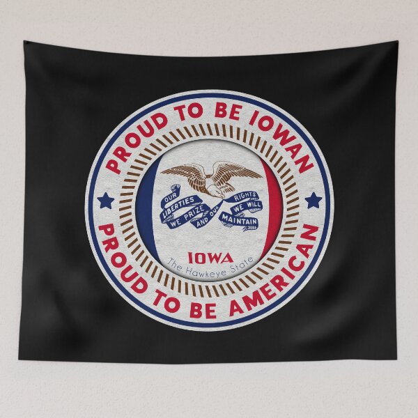 Item preview, Iowa Flag - Proud to be Iowan, Proud to be American designed and sold by patriotwardrobe.