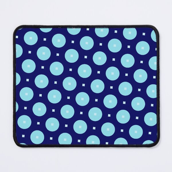 Item preview, Eternal Blue Impressions Seamless Sky-Blue Circles Light-Blue Squares designed and sold by Alchemy-A-La-G.