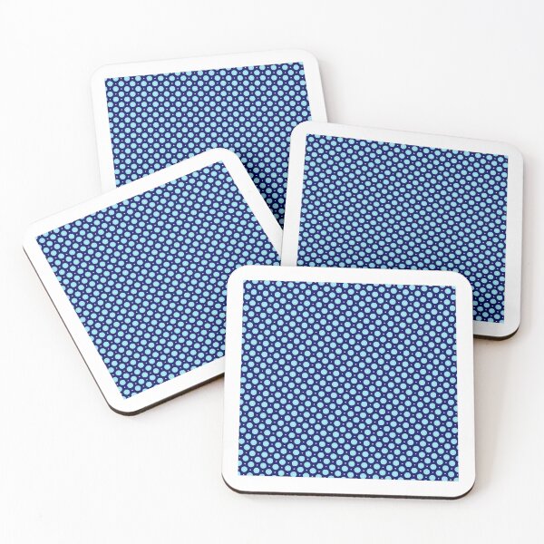 Item preview, Eternal Blue Impressions Seamless Sky-Blue Circles Light-Blue Squares  designed and sold by Alchemy-A-La-G.