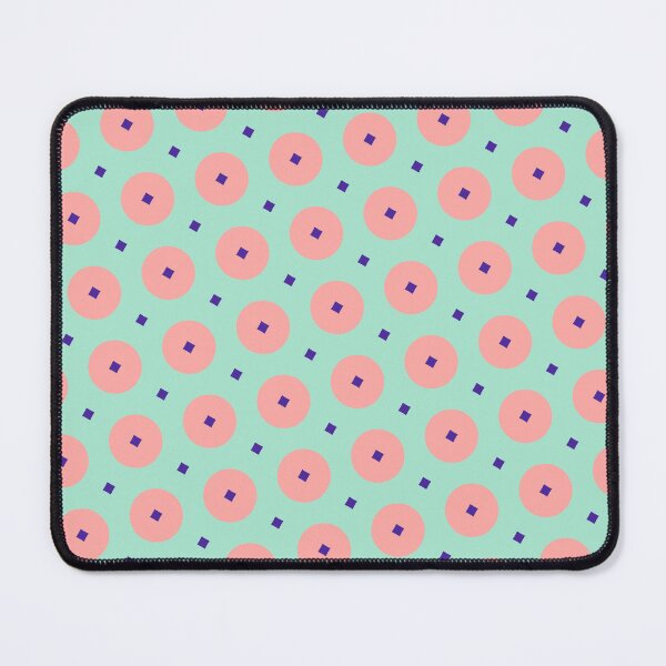 Item preview, Enduring Mint Stencils Seamless Pink Circles Purple Squares designed and sold by Alchemy-A-La-G.