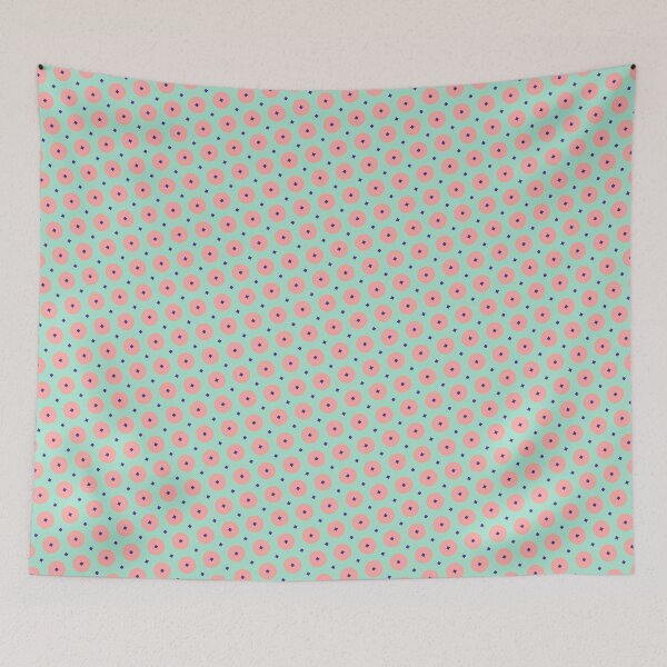 Item preview, Enduring Mint Stencils Seamless Pink Circles Purple Squares  designed and sold by Alchemy-A-La-G.