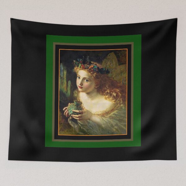 Item preview, IRISH AMERICAN HISTORY-A PORTRAIT OF A FAIRY BY SOPHIE GENGEMBRE ANDERSON (1869) GREEN BACKGROUND designed and sold by PatriotCat.