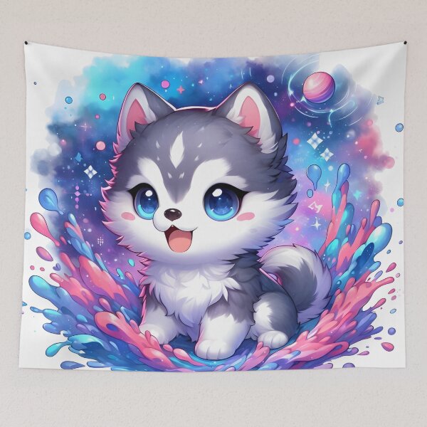 Item preview, Chibi Husky Kawaii In Space designed and sold by RubisLeaf.