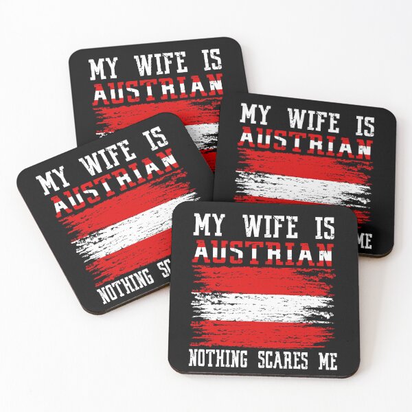Item preview, My Wife Is Austrian Nothing Scares Me Austrian Flag designed and sold by Red-Gifts.