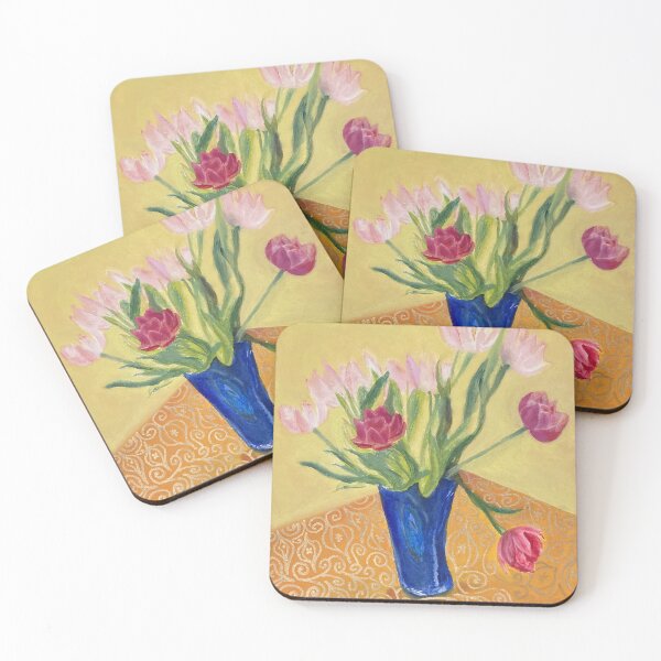 Item preview, Blue Vase of Tulips designed and sold by Jeanne Henner.