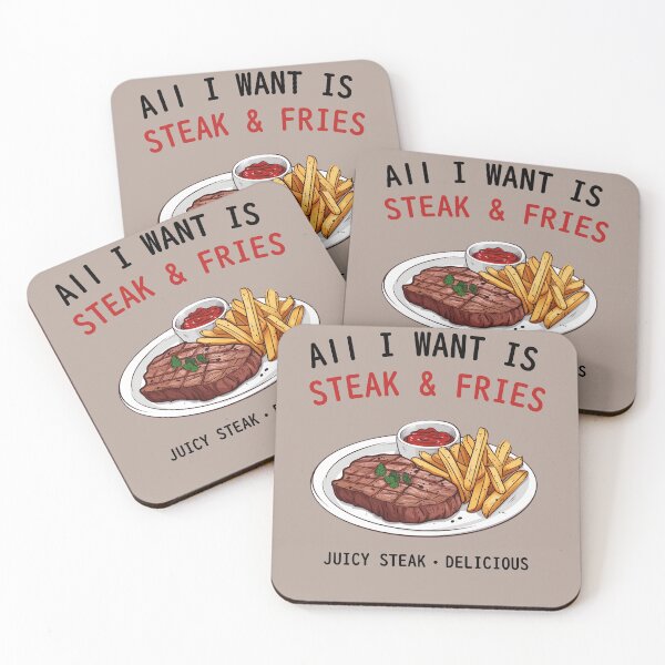 Item preview, Todo lo que quiero es filete y papas fritas. designed and sold by sakurashorty.