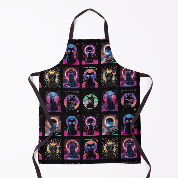 Item preview, Pattern Solar Eclipse Cats - Neon Colors designed and sold by karsad.
