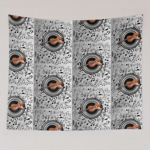 Item preview, Violin Music Everywhere Original Graphic Artwork designed and sold by BrightrDayMusicArt.