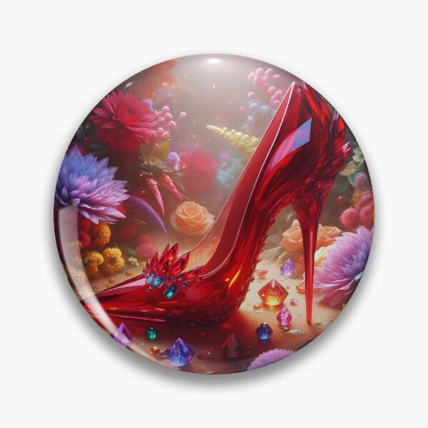 Item preview, Ruby Stiletto in floral garden designed and sold by EmeraldeaArt.