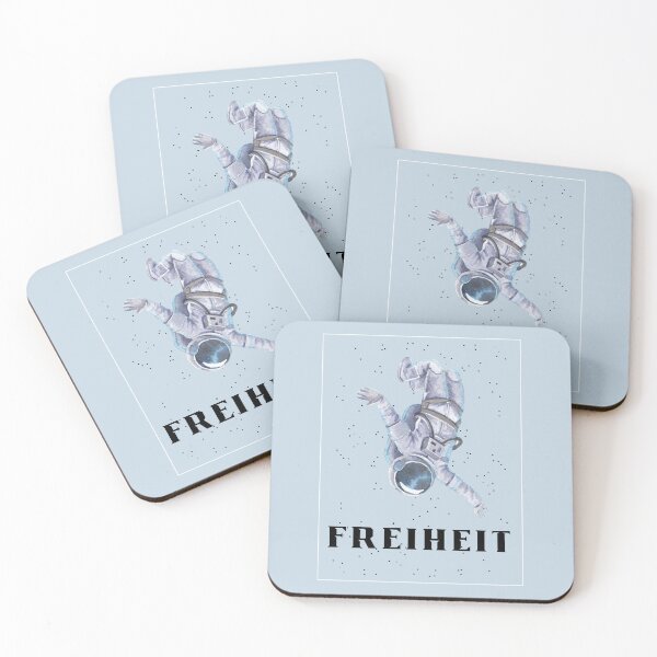 Item preview, Freiheit | Astronaut Illustration | Pastel Blue Background designed and sold by RM-Journey.