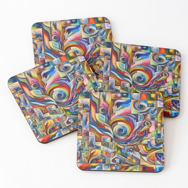 Item preview, Abstract Whirlwind Evocative Swirls in a Geometric Wonderland designed and sold by ArtComixHaven.