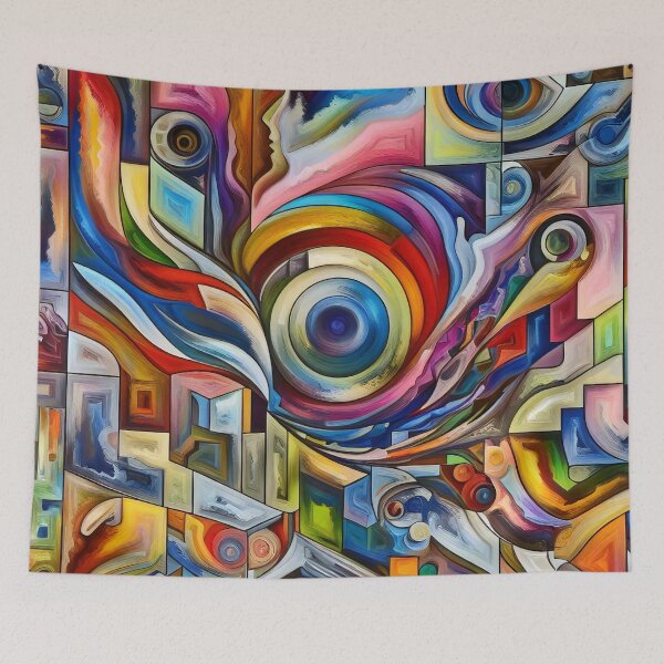 Item preview, Abstract Whirlwind Evocative Swirls in a Geometric Wonderland designed and sold by ArtComixHaven.