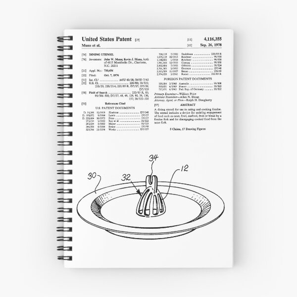 Artikelvorschau, Essgeschirr 1978 Patent Art Weißer Hintergrund entworfen und verkauft von Peek-Designs.