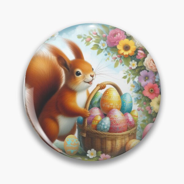 Artikelvorschau, Ostereichhörnchen mit Eierkorb entworfen und verkauft von Expressions-Sel.