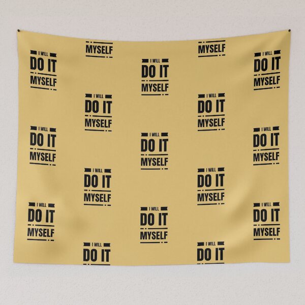 Item preview, I Will Do It Myself | Yellow Background designed and sold by RM-Journey.