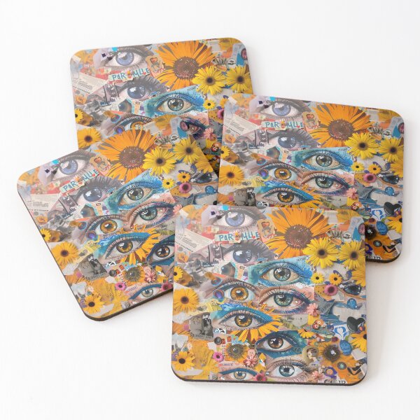 Item preview, Pop Art Collage: Sunflowers and Eyes designed and sold by Mystikos Art.