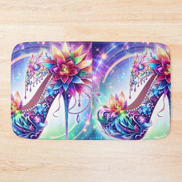 Item preview, Rainbow Gem Blossom Heels designed and sold by EmeraldeaArt.