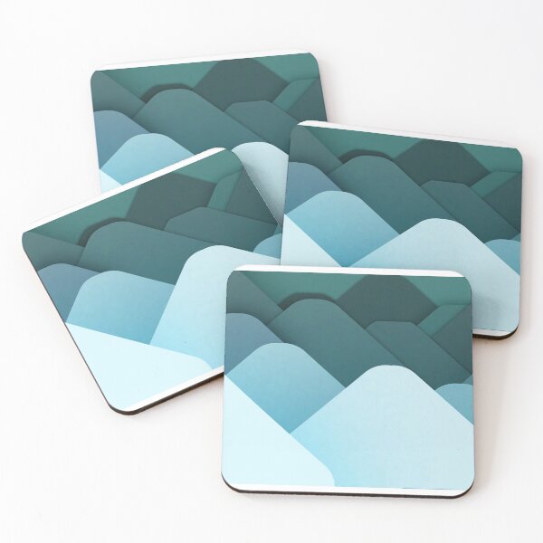 Item preview, Paper cut-out mountain scapes, Teal designed and sold by Bubol.