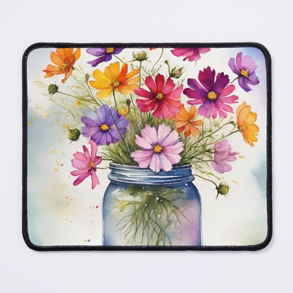 Item preview, A jar of blooms cosmos flowers designed and sold by NingningS.
