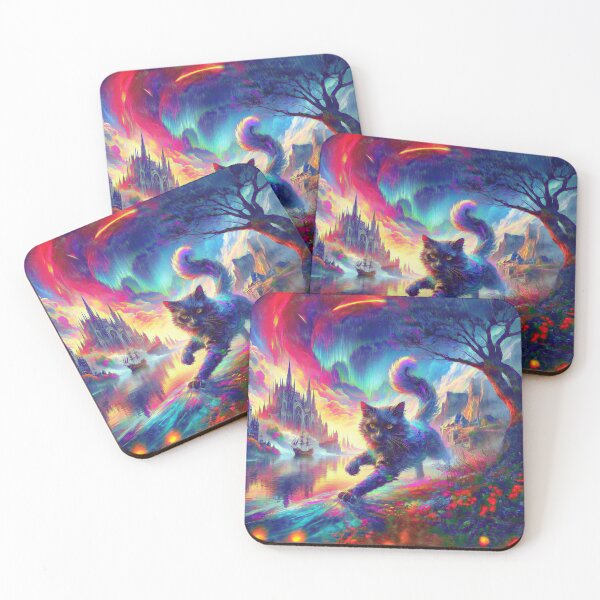 Item preview, Stylised castle and cat. DeepDream designed and sold by blackhalt.