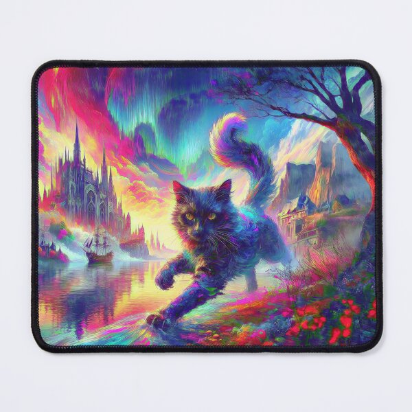 Item preview, Stylised castle and cat. DeepDream designed and sold by blackhalt.