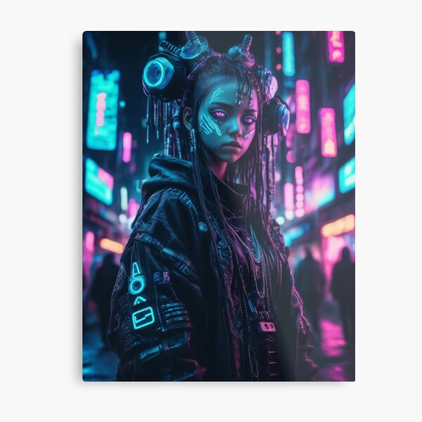 Artikel-Vorschau von Kawaii Cyberpunk Hexe, Porträt, Plakatkunst, designt und verkauft von Burn-Ego.
