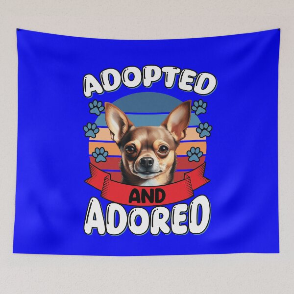 Item preview, Chihuahua Pet Dog Owner Art Gift Design Adopted And Adored designed and sold by fantasticdesign.