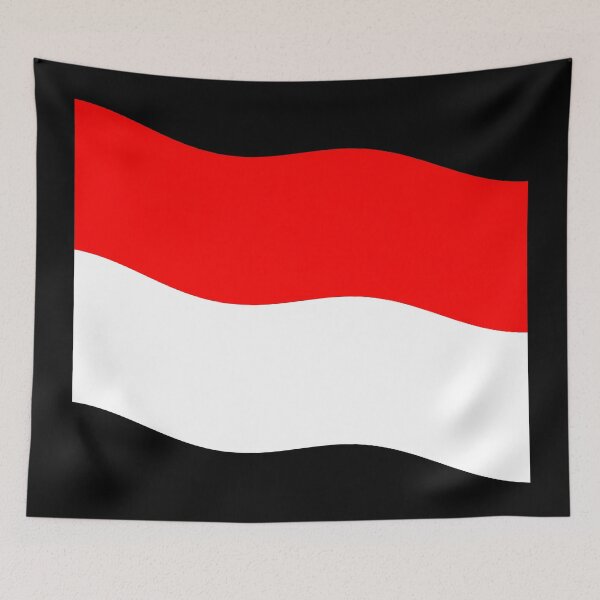 Item preview, Indonesia Flag Waving Patriotic Indonesian Flags designed and sold by Maljonic.