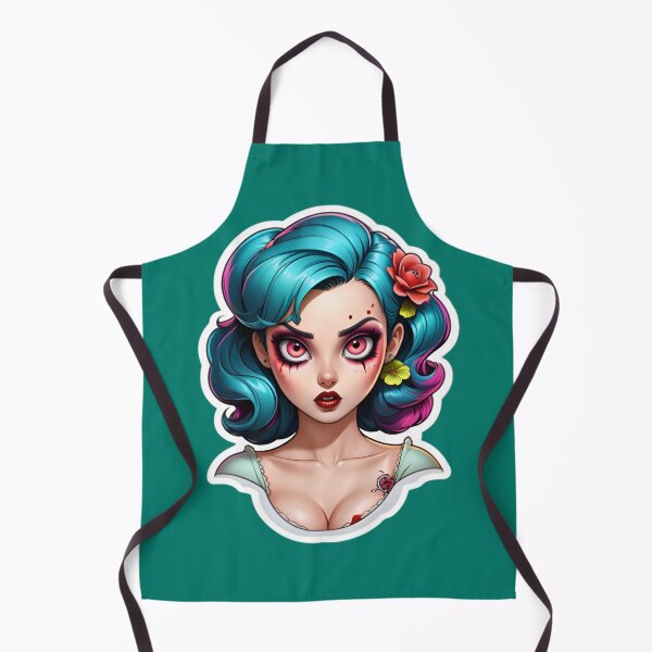 Aperçu de l'œuvre Cute Vintage Anime Zombie Pinup Girl créée et vendue par TheArtOfPat.