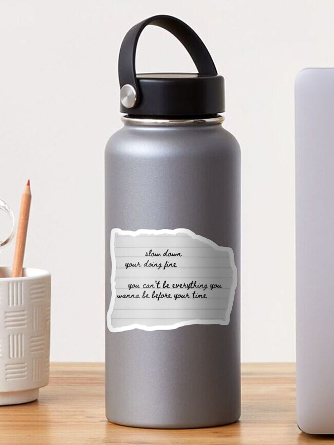 Thumbnail 1 of 3, Sticker, Lyrics from the song Vienna, by Billy Joel designed and sold by JordynDeschamps.
