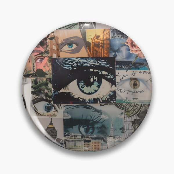 Item preview, Vintage Eye Collage: Aesthetic Wall Art designed and sold by Mystikos Art.