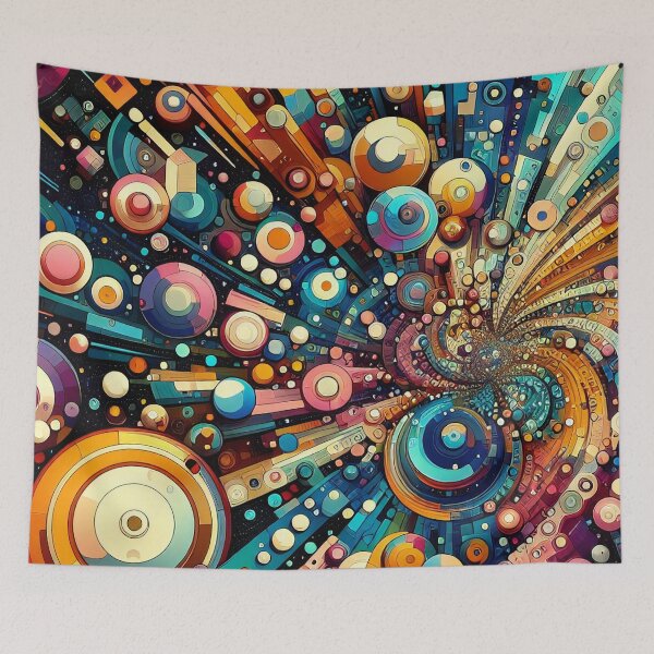 Item preview, Vivid Nexus Explosive Array of Abstract Circular Patterns designed and sold by ArtComixHaven.