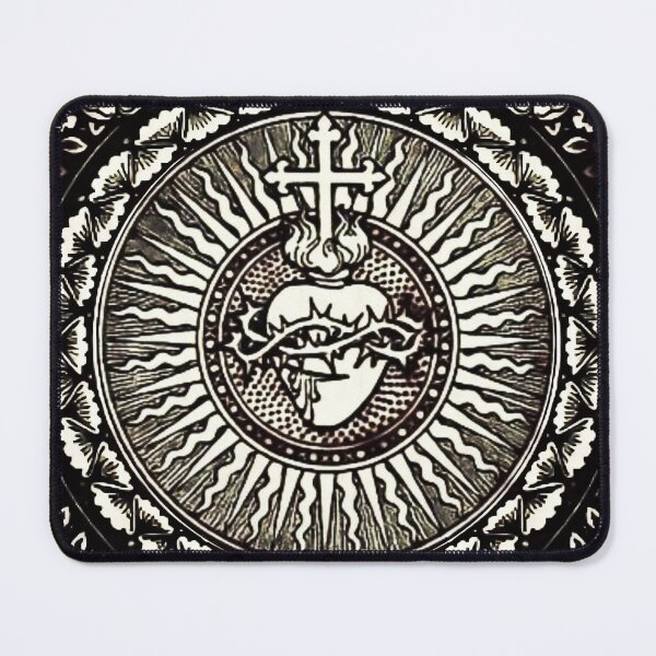 Item preview, Sacred Heart of Jesus - Black and White designed and sold by Crux Fidelis.