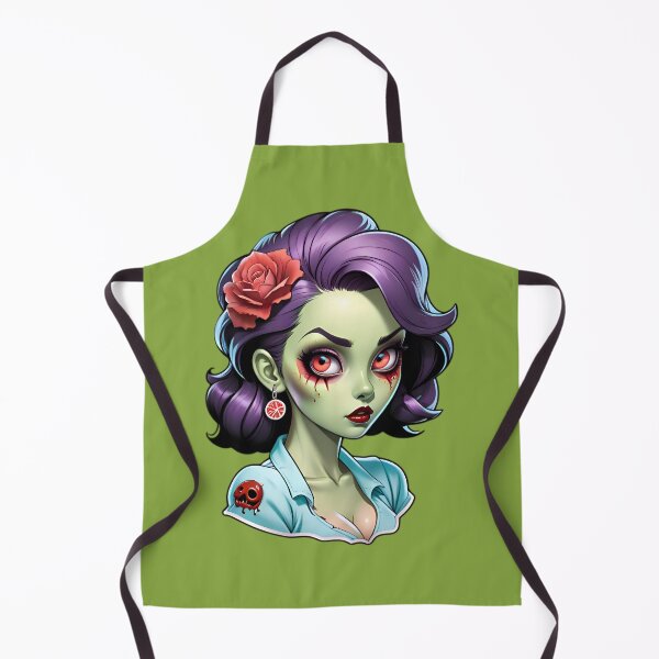 Aperçu de l'œuvre Cute Vintage Anime Zombie Pinup Girl créée et vendue par TheArtOfPat.
