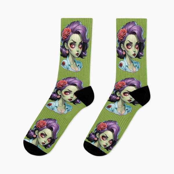 Item preview, Cute Vintage Anime Zombie Pinup Girl designed and sold by TheArtOfPat.
