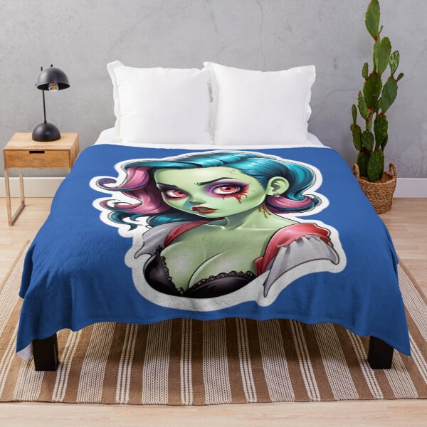 Aperçu de l'œuvre Cute Vintage Anime Zombie Pinup Girl créée et vendue par TheArtOfPat.