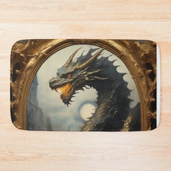 Item preview, Black Dragon Framed Oil Painting designed and sold by JojiKebamura.