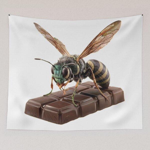 Item preview, A wasp eating chocolate designed and sold by MrDaveLancz.