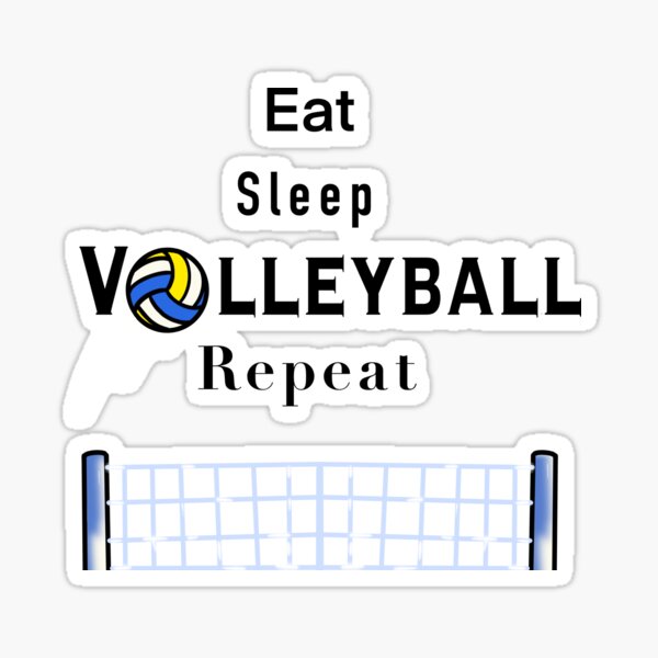Item preview, EAT SLEEP VOLLEYBALL REPEAT designed and sold by ButterflyOsaka.