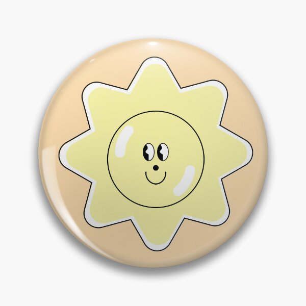 Item preview,  Happy sun badge designed and sold by TheOneTrueDoggo.